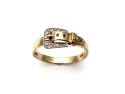 9ct Yellow Gold Diamond Buckle Ring
