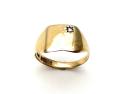 9ct Yellow Gold Square CZ Signet Ring
