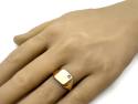 9ct Yellow Gold Square CZ Signet Ring