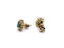 18ct Emerald & Diamond Stud Earrings