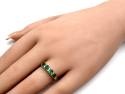 9ct Emerald & Diamond Band Ring