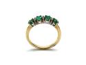 9ct Emerald & Diamond Band Ring