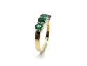 9ct Emerald & Diamond Band Ring
