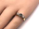 18ct Sapphire & Diamond 3 Stone Ring