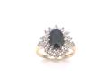 9ct Sapphire & Diamond Cluster Ring