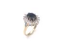 9ct Sapphire & Diamond Cluster Ring