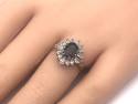 9ct Sapphire & Diamond Cluster Ring