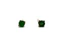 9ct Yellow Gold Emerald Stud Earrings