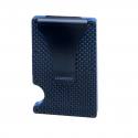 Tech Wallet In Black + Blue Carbon