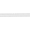 Silver Flat Open Curb Necklet 22 Inch