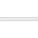 Silver Flat Link Curb Chain 20 inches