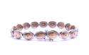 9ct Yellow & White Gold Diamond Bracelet 7 Inch