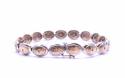 9ct Yellow & White Gold Diamond Bracelet 7inch