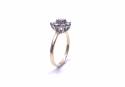 9ct Synthetic Moissanite Cluster Ring