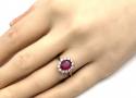 9ct Yellow Gold Ruby & Zircon Ring