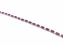 Silver Synthetic Ruby & CZ Bracelet