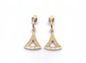 18ct Shaped Diamond Earrings