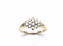 18ct Yellow Gold Diamond Cluster Ring