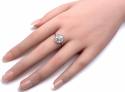 18ct White Gold Diamond Cluster Ring 0.91ct