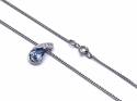 18ct Sapphire & Diamond Pendant & Chain