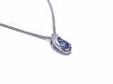 18ct Sapphire & Diamond Pendant & Chain