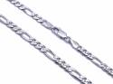 9ct White Gold Figaro Chain 18 inches