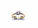 18ct Yellow Gold Diamond Solitaire Ring