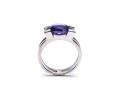 9ct White Gold Amethyst Solitaire Ring