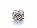 9ct Heart Shaped Diamond Cluster Ring