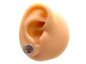 Silver CZ Round Tree Of Life Stud Earrings