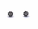 9ct Sapphire & Diamond Stud Earrings