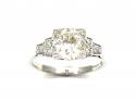 Platinum Art Deco Style Diamond Ring 1.57ct