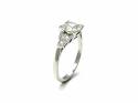 Platinum Art Deco Style Diamond Ring 1.57ct