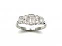 Platinum Art Deco Style Diamond Ring 1.14ct