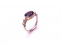 9ct Rose Gold Garnet Solitaire Ring