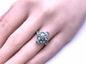 9ct Kyanite & Diamond Cluster Ring