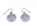 Silver Opalique Tree Of Life Drop Earrings