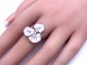 925 CZ Set Triple Flower Ring