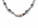 9ct Yellow Gold Emerald & Diamond Bracelet 0.20ct