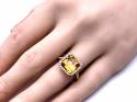 9ct Yellow Gold Citrine & Diamond Ring 0.40ct