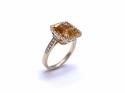 9ct Yellow Gold Citrine & Diamond Ring 0.40ct