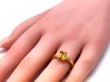 18ct Yellow Gold Citrine Solitaire Ring