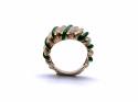 Yvonne Leon Green Enamel & Diamond Ring
