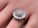 9ct White Gold Diamond Flower Ring