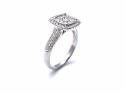 Platinum Diamond Cluster Ring 0.70ct