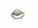 9ct Yellow Gold Diamond Cluster Ring