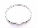 Silver Plaited Large Bangle