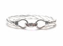 Silver Plaited Large Bangle
