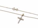 18ct Diamond Cross Pendant & Chain