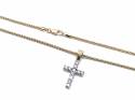 18ct Diamond Cross Pendant & Chain